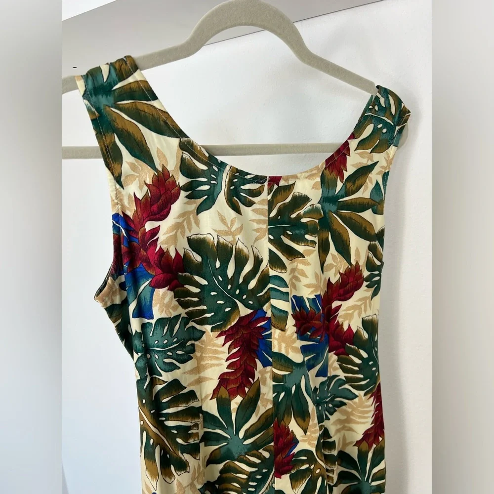 THE HAWAIIAN ORIGINAL Vintage Hilo Hattie Womens Dress Size M Long Botanical USA - Picture 9 of 9